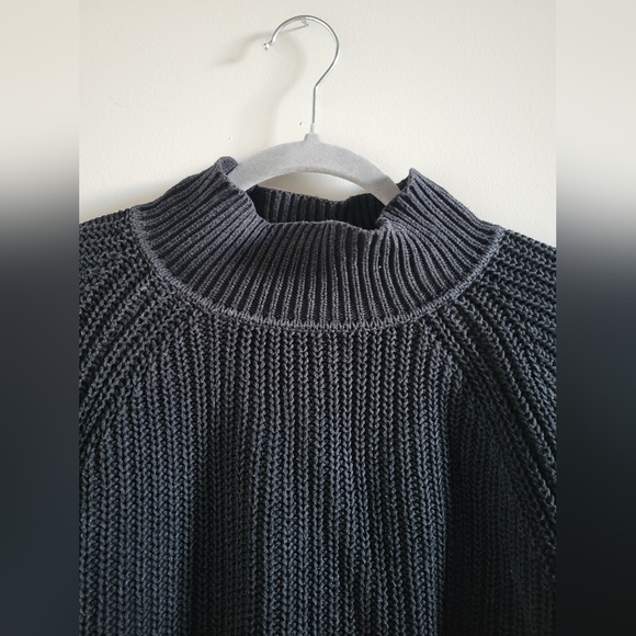 GAP Femme Shaker Barrel Sleeve Knit Cowlneck Sweater Womens Medium Petite - Picture 2 of 10